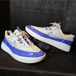 Nike White and Blue SB Nyjah Athletic Sneakers Men’s size 10.5